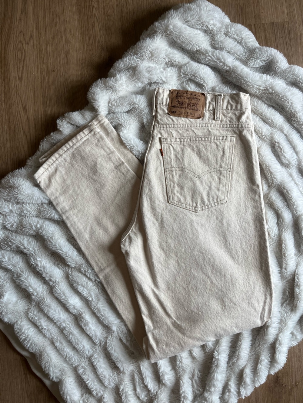 Levi's Cream Denim Jeans
